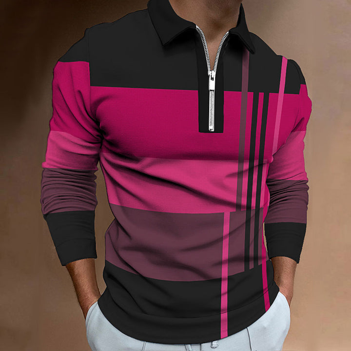 Men's polo with high collar Lune London
