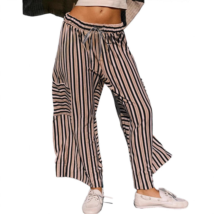 Lune London Women's Striped Wide Pants