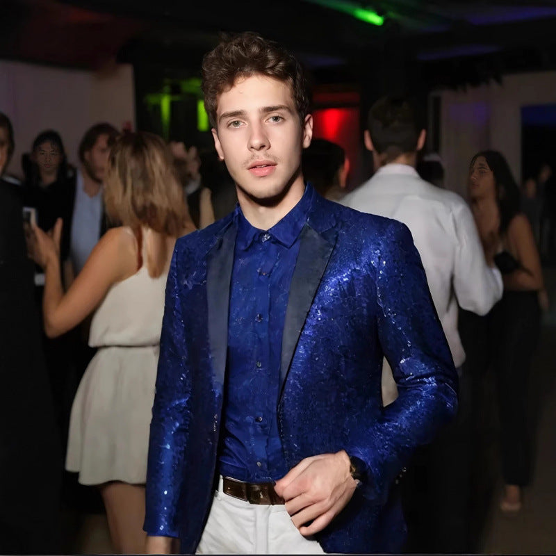 Men's Luxury Sequin Blazer Lune London