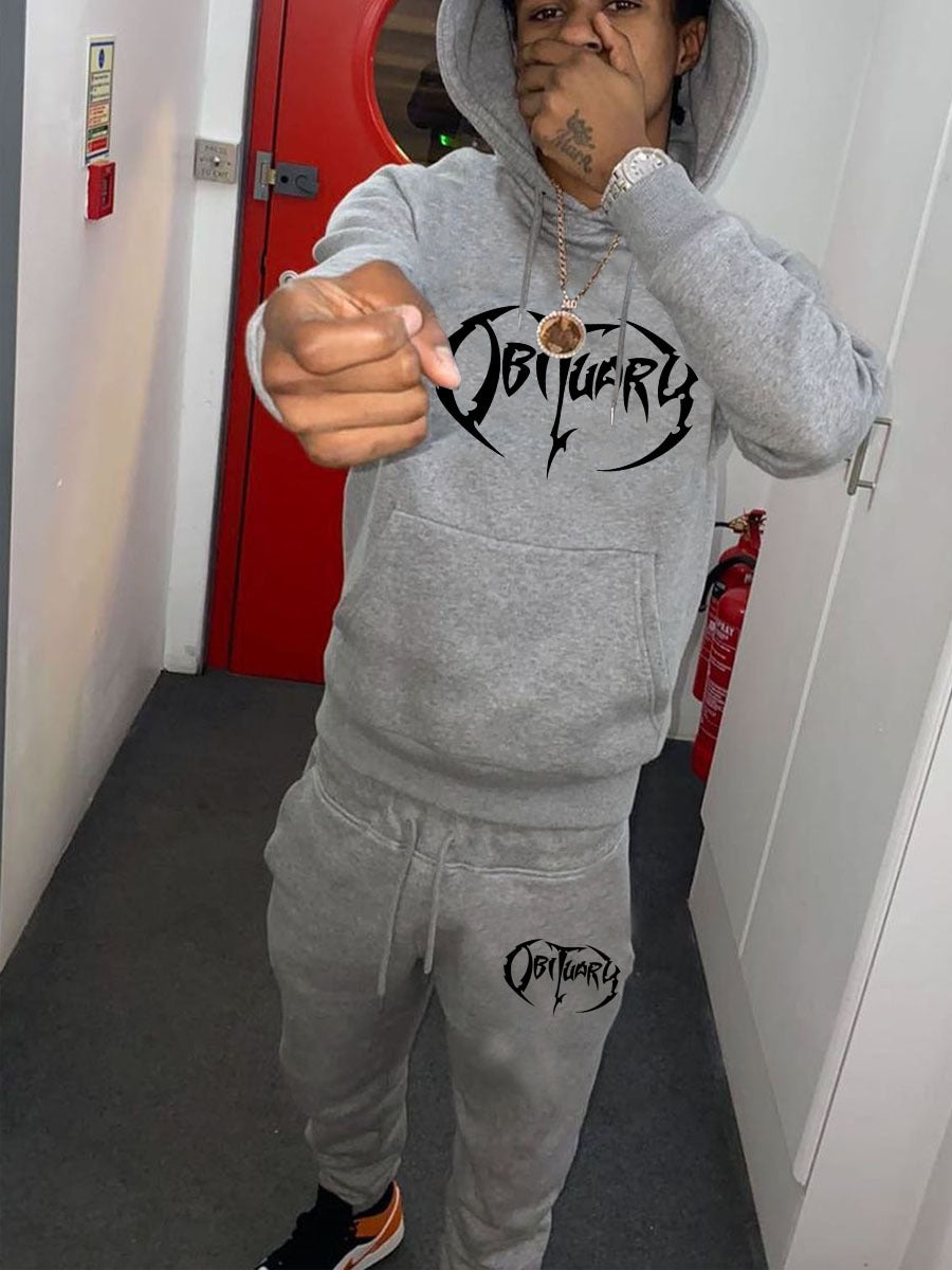 Men's sweatshirt and jogger pant set with catchy logo Lune London