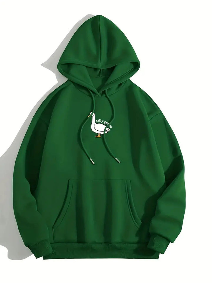 Hoodie pour femmes avec motif de oie créatif et intérieur en molleton doux Chic & Stil