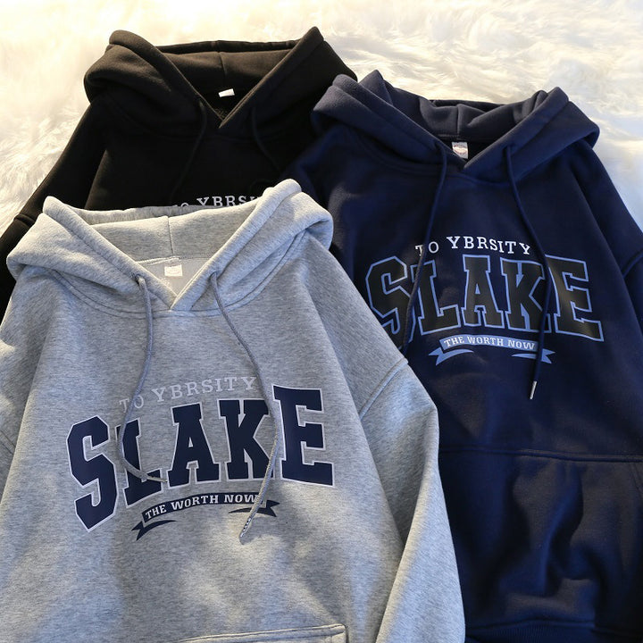 Women's hoodie with casual print and hood Lune London