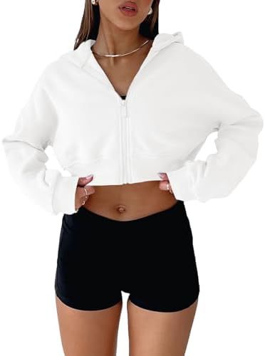 Ladies trendy cropped hoodie Lune London