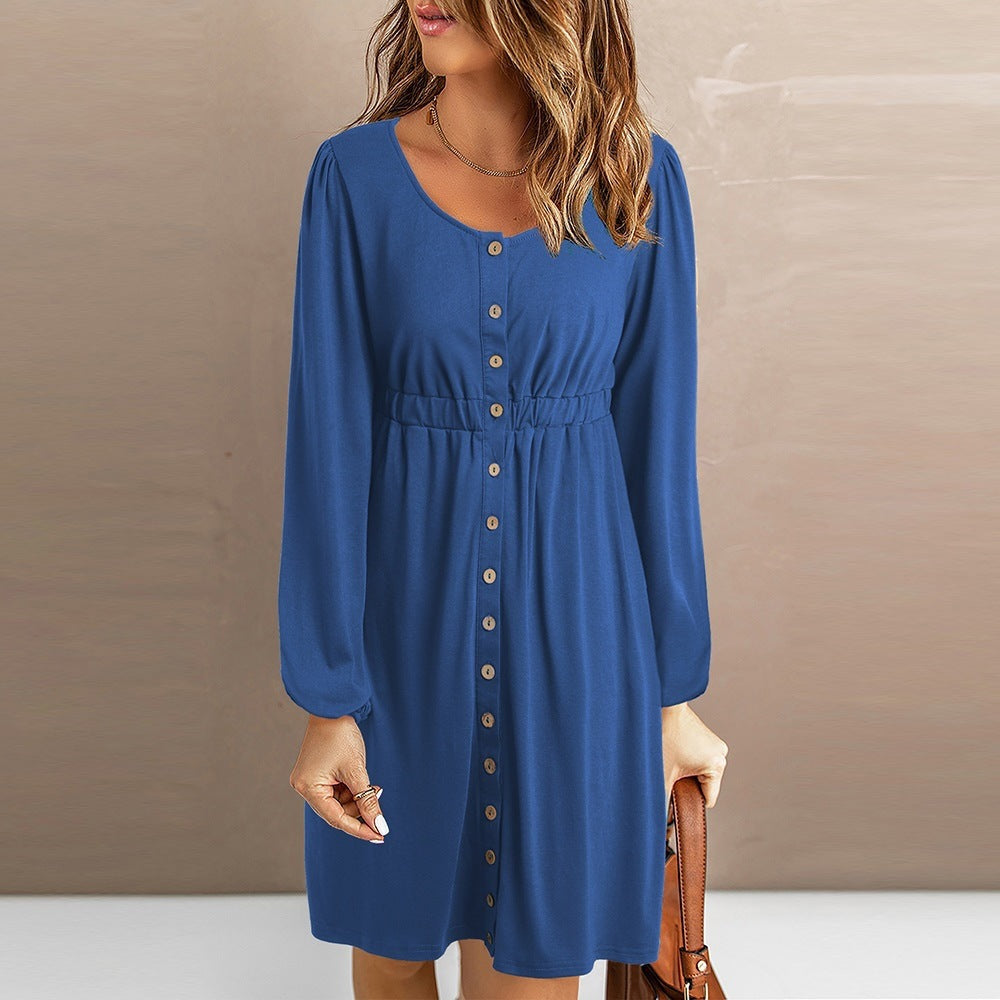 Summer dress for women with fitted cut and long sleeves Lune London