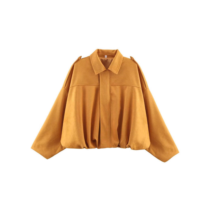 Ladies oversized fashionable jacket with textured design and practical details Lune London