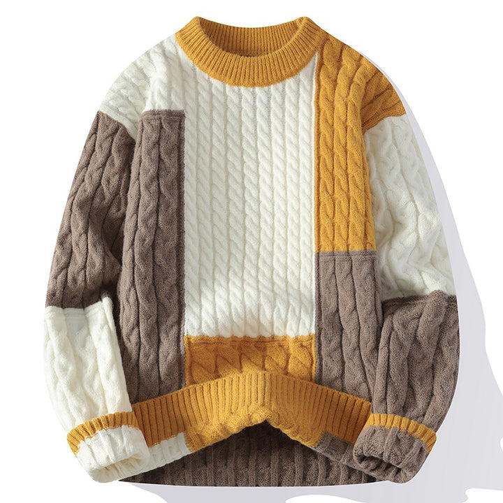 Elegant men's sweater in twisted knit design Lune London
