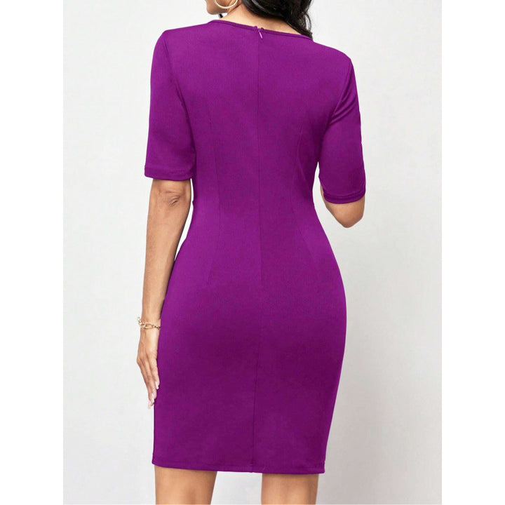 Chic and stylish women's bodycon dress with elegant draped design