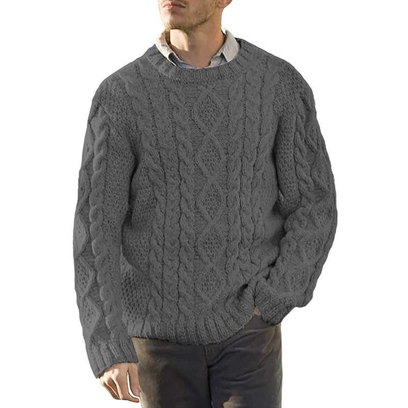 Chunky knit sweater for men with classic relief pattern Lune London