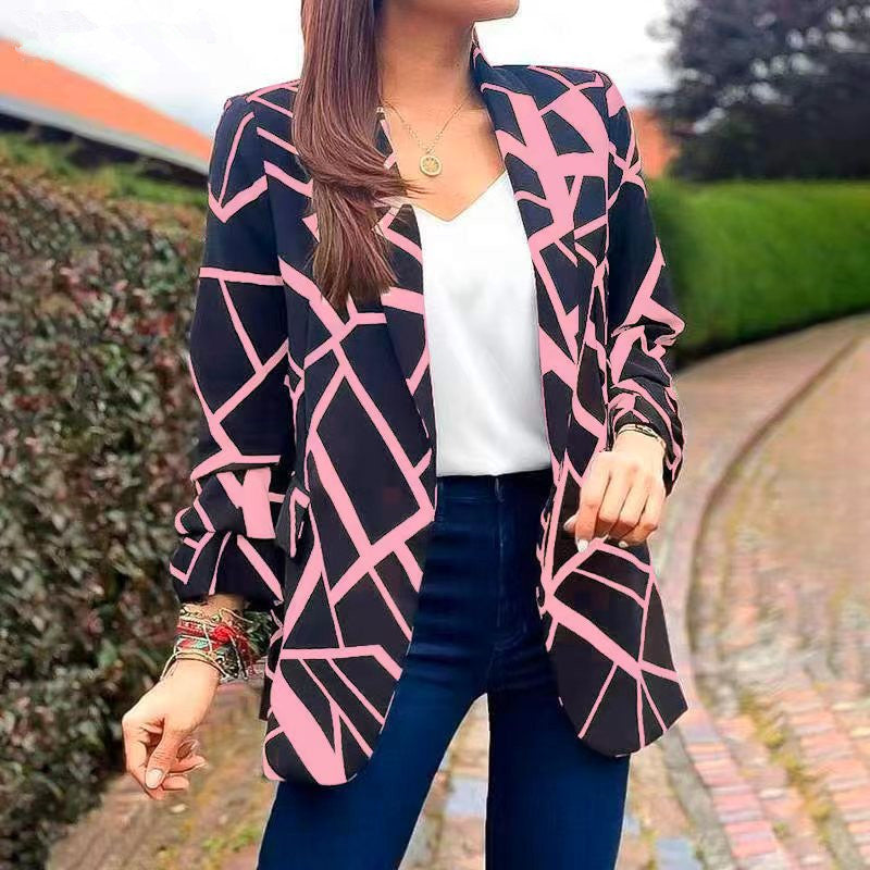 Women's jacket with a modern geometric pattern and a relaxed fit Lune London