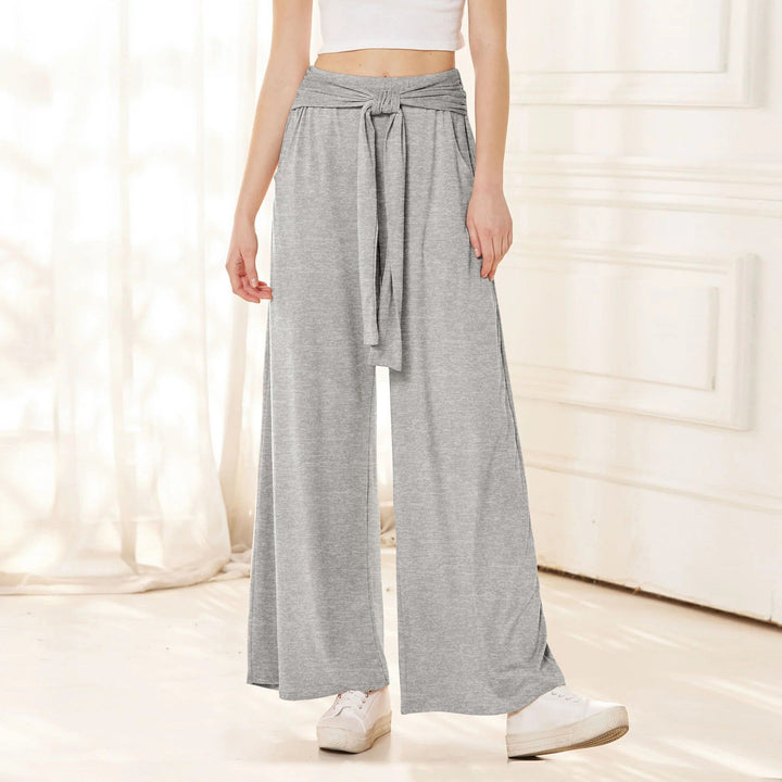 Women Comfortable and Stylish Wide Leg Pants with Waist Belt Lune London