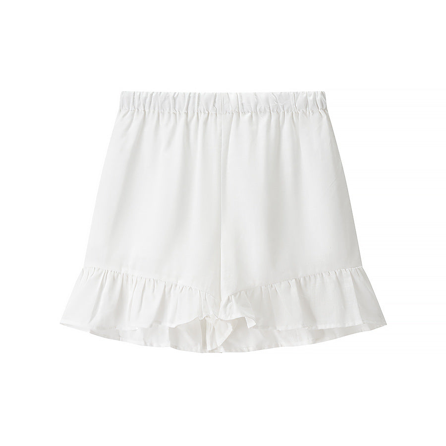 Women’s blouse set with an elegant ruffled hem and a relaxed fit Lune London
