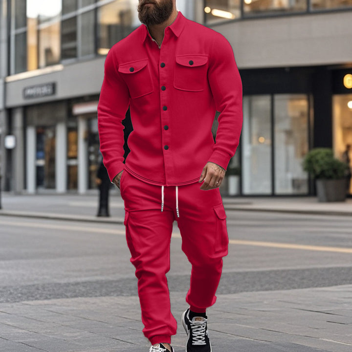Men's cargo jogger suit with functional pockets Lune London