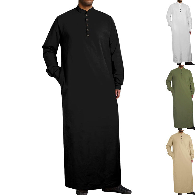 Modern men's caftan with button design and soft cotton material Lune London