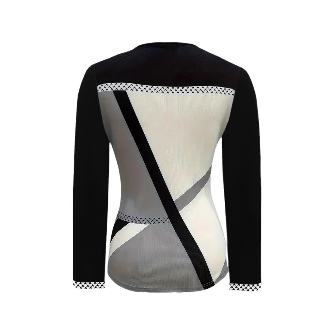 Women's elegant top with zipper and decorative belt Lune London