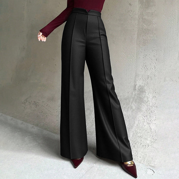 Pantalons palazzo taille haute pour femmes avec plis élégants Chic & Stil