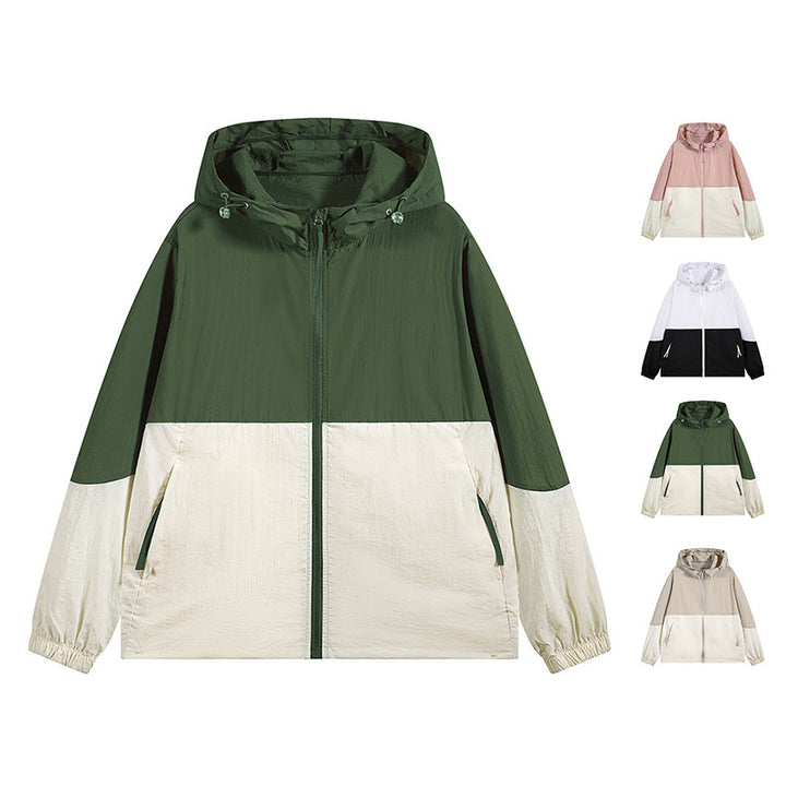 Ladies lightweight and water-resistant outdoor jacket with hood Lune London