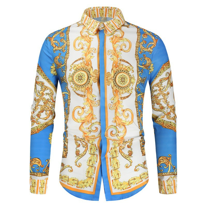 Luxury shirt for men with an impressive baroque pattern Lune London