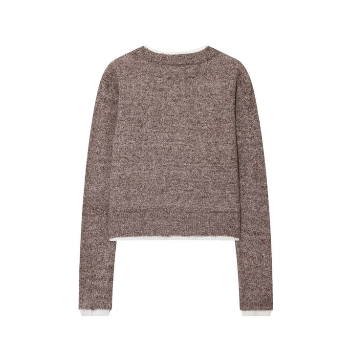 Fashionable knitted jacket for women with a fine knit design and elegant button details Lune London