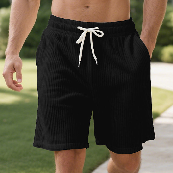 Casual men's pants in soft fabric with elastic waistband and practical side pockets Lune London