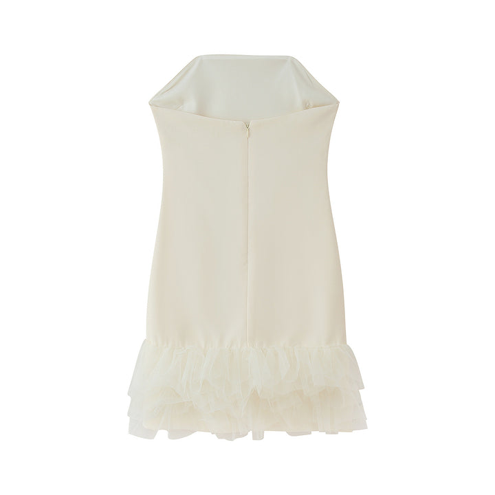 Cocktail dress for women with refined tulle hem and elegant cut Lune London