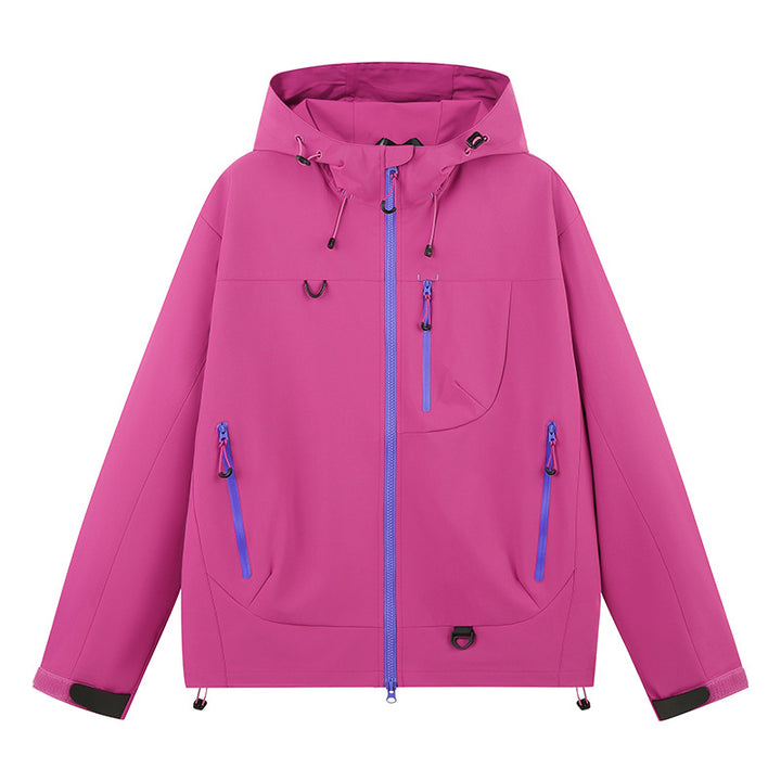 Ladies water-repellent outdoor jacket with adjustable hood Lune London