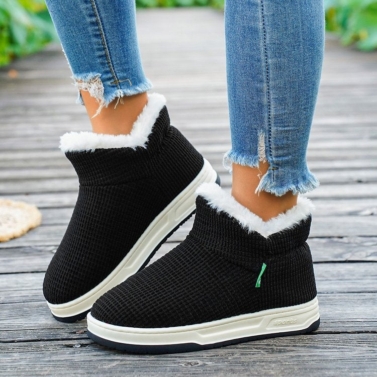 Ladies' boots lined with elastic neckline Lune London