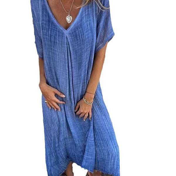 Lightweight summer dress for women with V-neck Lune London