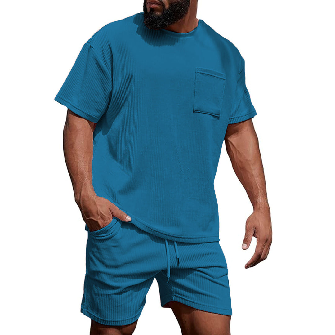 Men Short Sleeve T-shirt and Shorts Leisure Outfit Lune London
