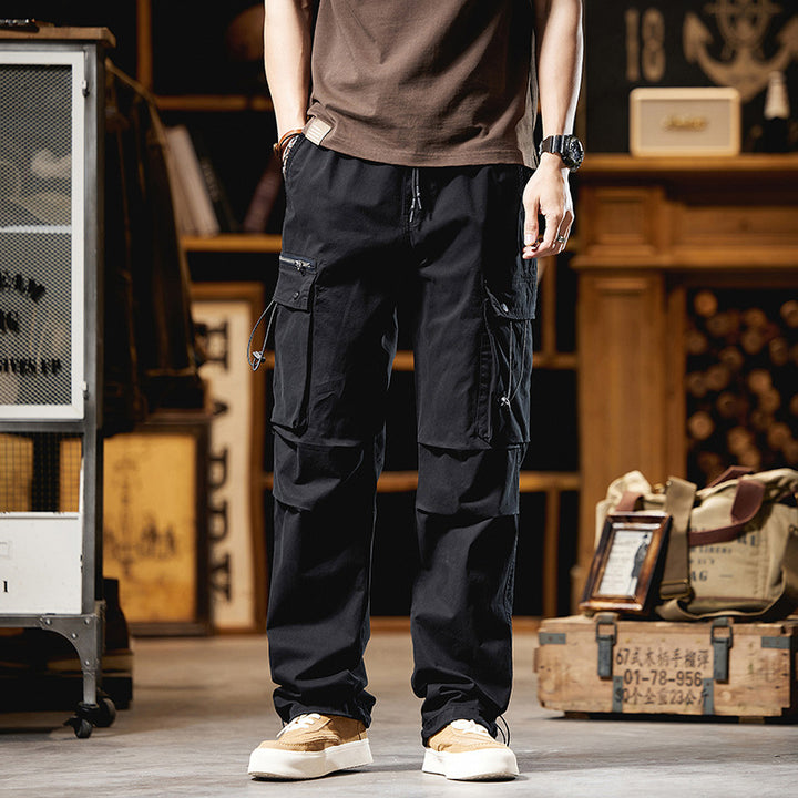 Pantalon style cargo pour hommes avec plusieurs poches Lune London