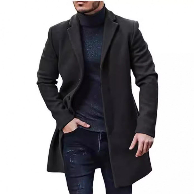 Elegant and classic wool coat for men with slim fit Lune London