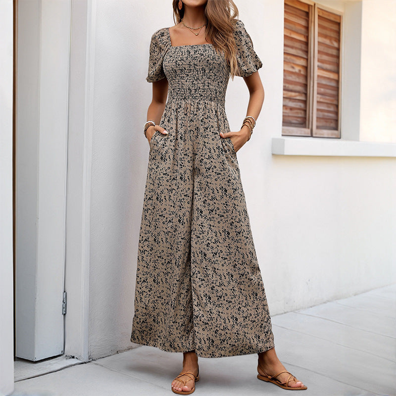 Ladies Maxi Long Dress with Ruffled Top and Pockets Lune London