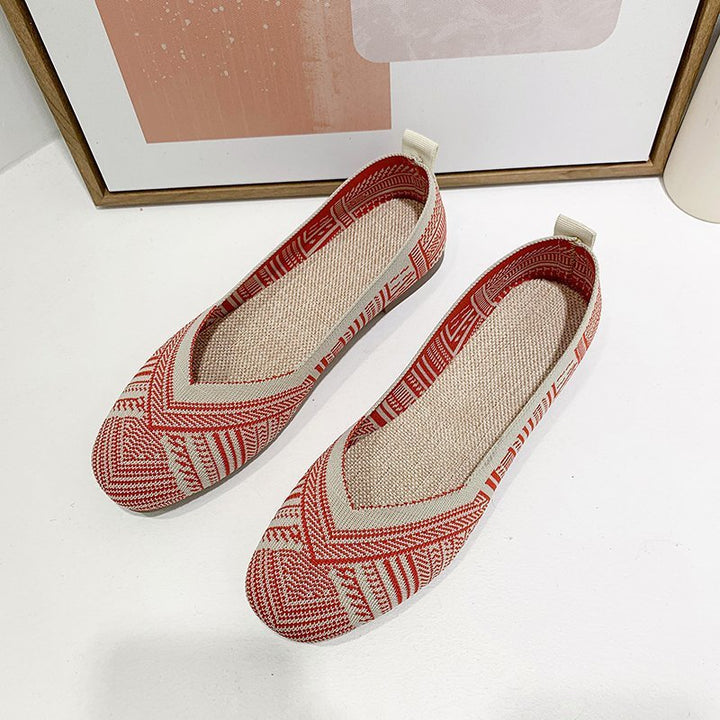 Comfortable textile ballet flats for women with an airy cut and an ergonomic insole Lune London