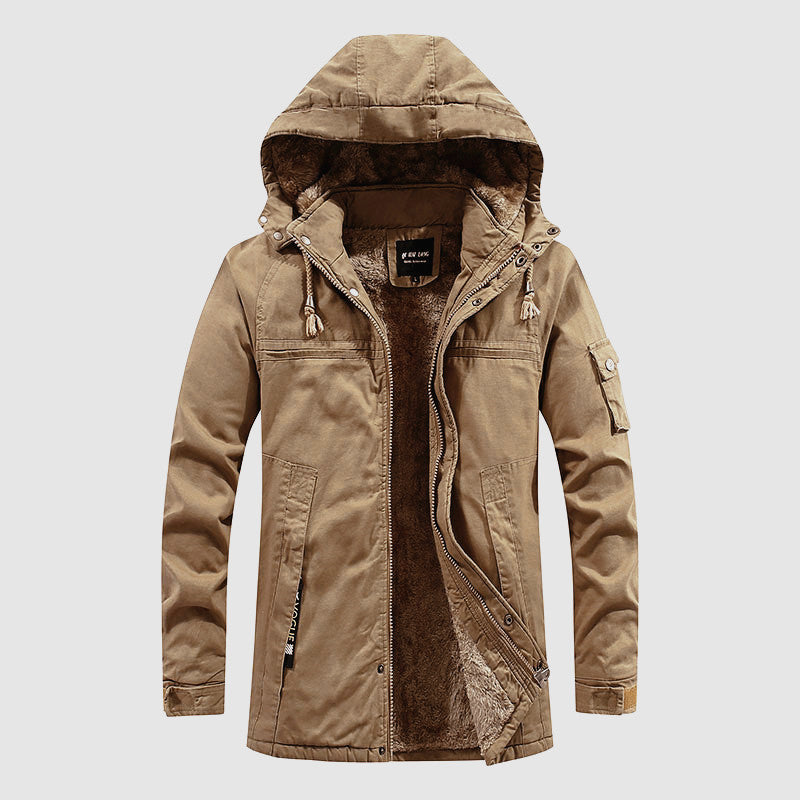 Functional winter jacket for men with fitted fleece lining Lune London