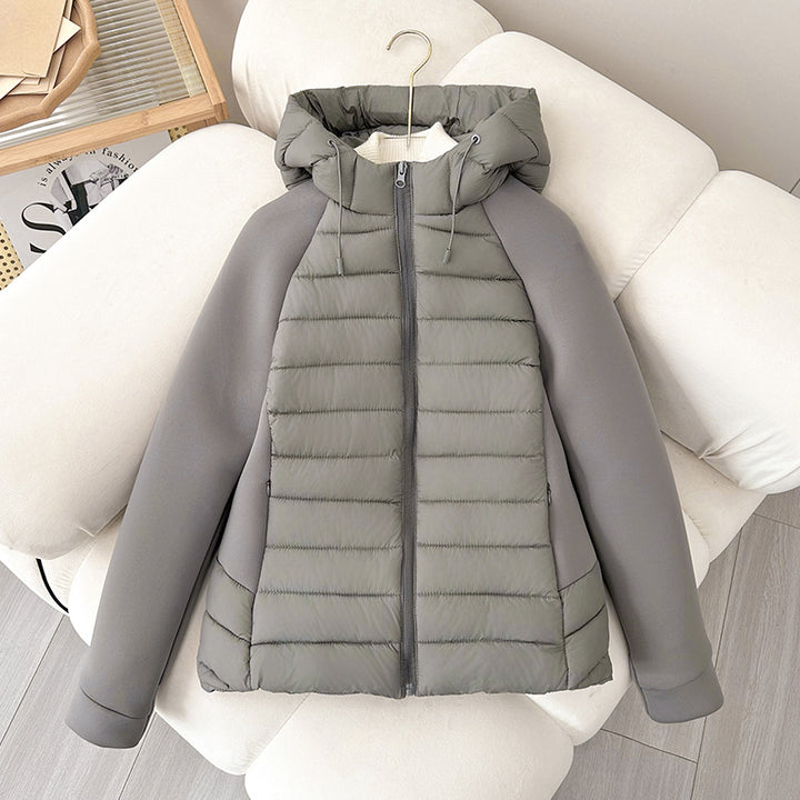 Insulated quilted jacket for women with hood and sporty cut Lune London