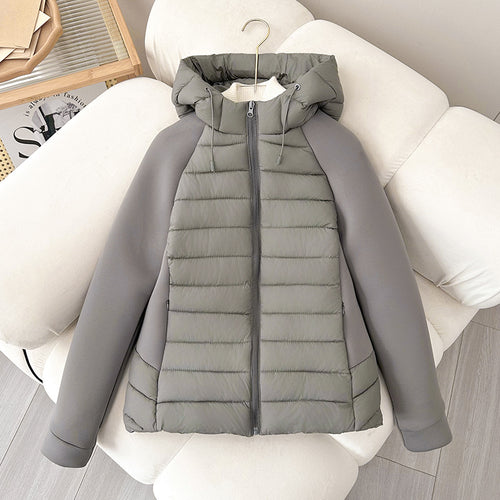 Insulated quilted jacket for women with hood and sporty cut Lune London