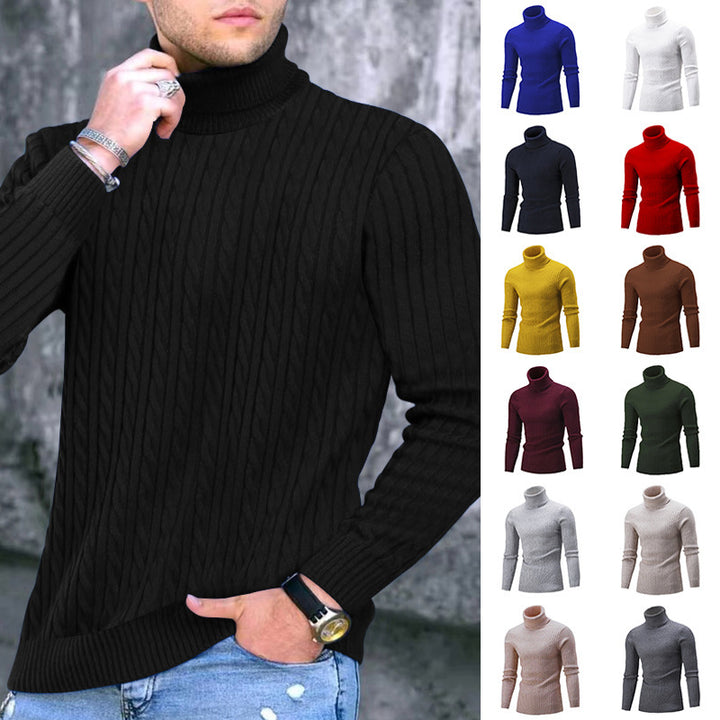Modern turtleneck sweater for men with textured design Lune London