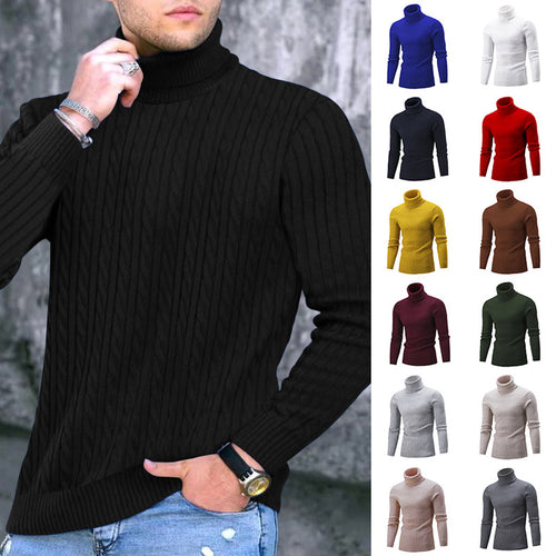Modern turtleneck sweater for men with textured design Lune London
