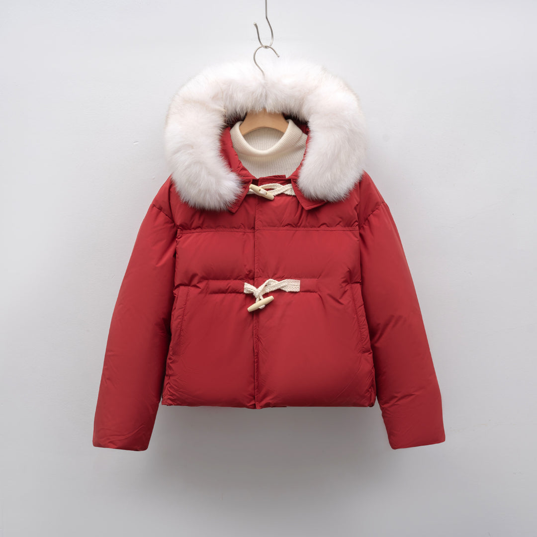 Trendy winter jacket for women with faux fur collar Lune London