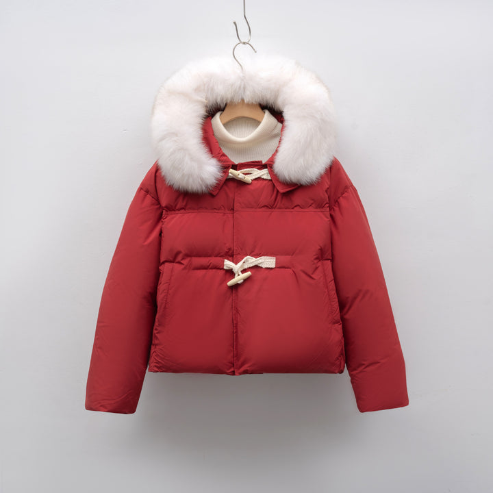 Trendy winter jacket for women with faux fur collar Lune London