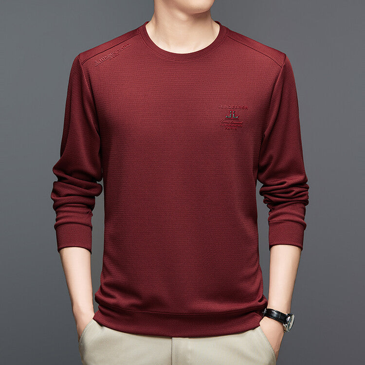 Trendy long sleeve shirt for men in textured fabric Lune London