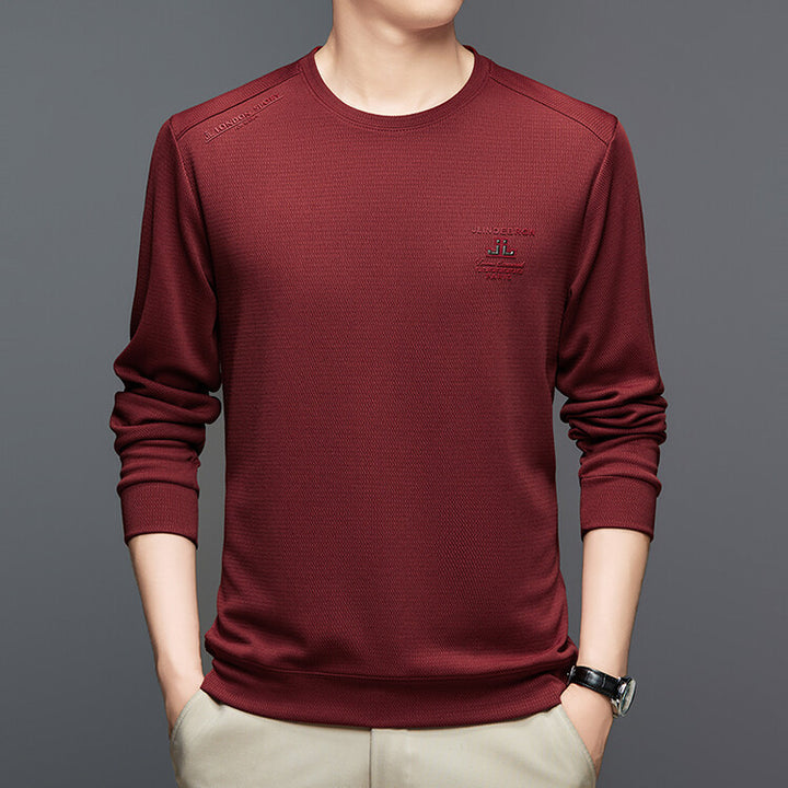 Trendy long sleeve shirt for men in textured fabric Lune London