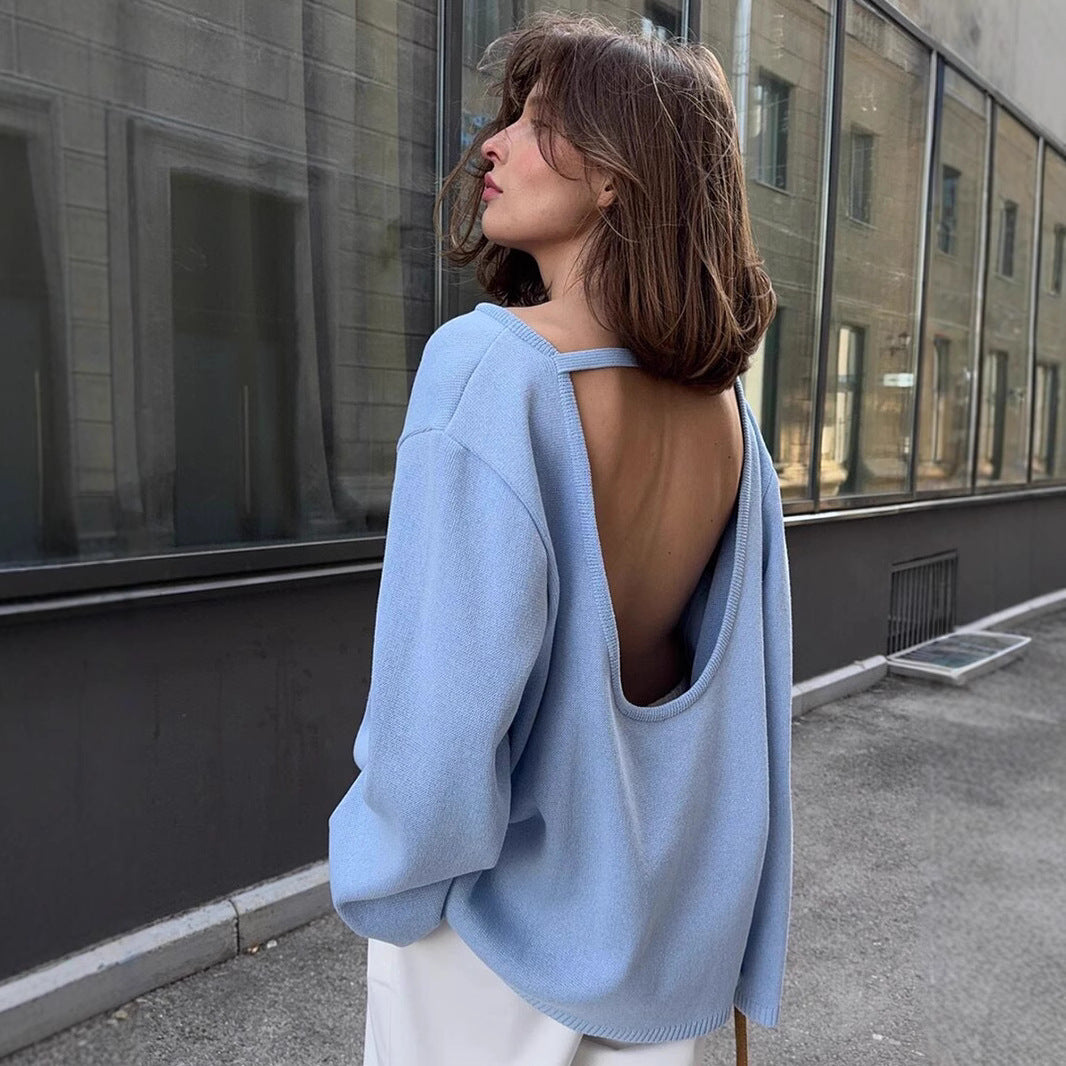 Women Loose Fit Casual Knit Sweater Lune London