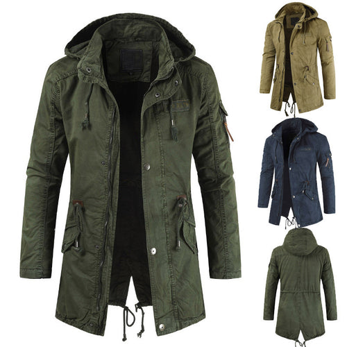 Casual and functional park jacket for men with hood and practical pockets Lune London