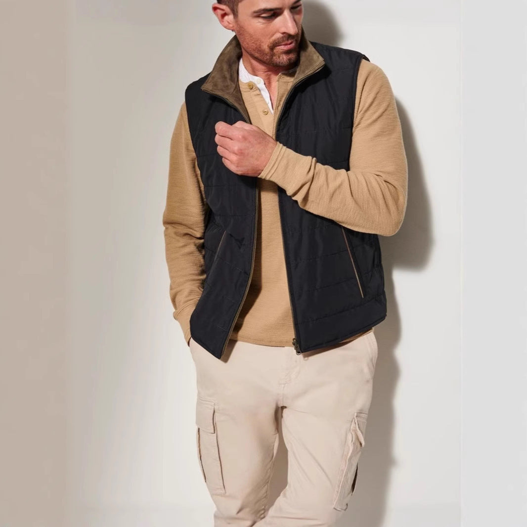 Heated vests for men with high collar Lune London