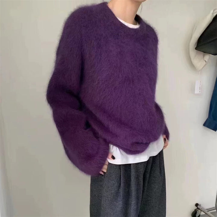 Pull moelleux pour femmes à coupe surdimensionnée en laine mohair Chic & Stil