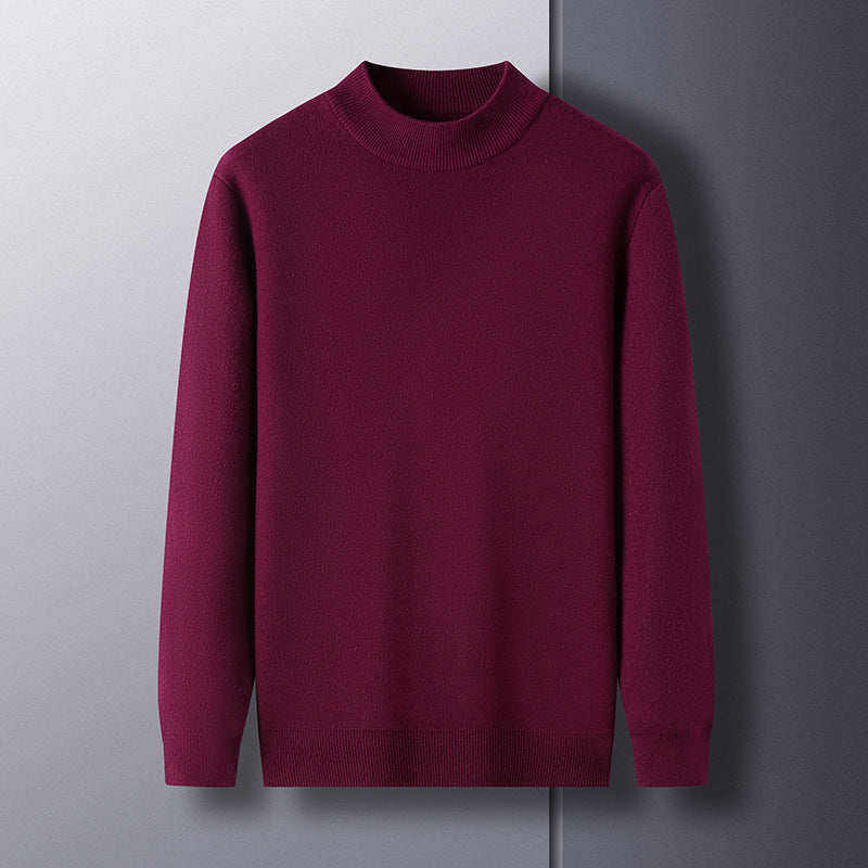 Men's Elegant Knitted Sweater with Modern High Collar Lune London