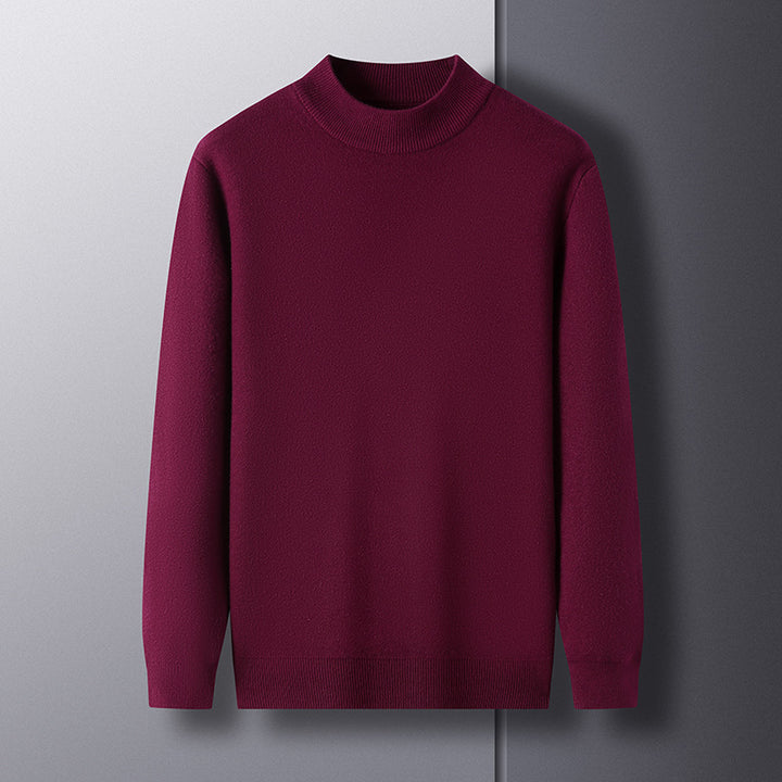 Men's Elegant Knitted Sweater with Modern High Collar Lune London