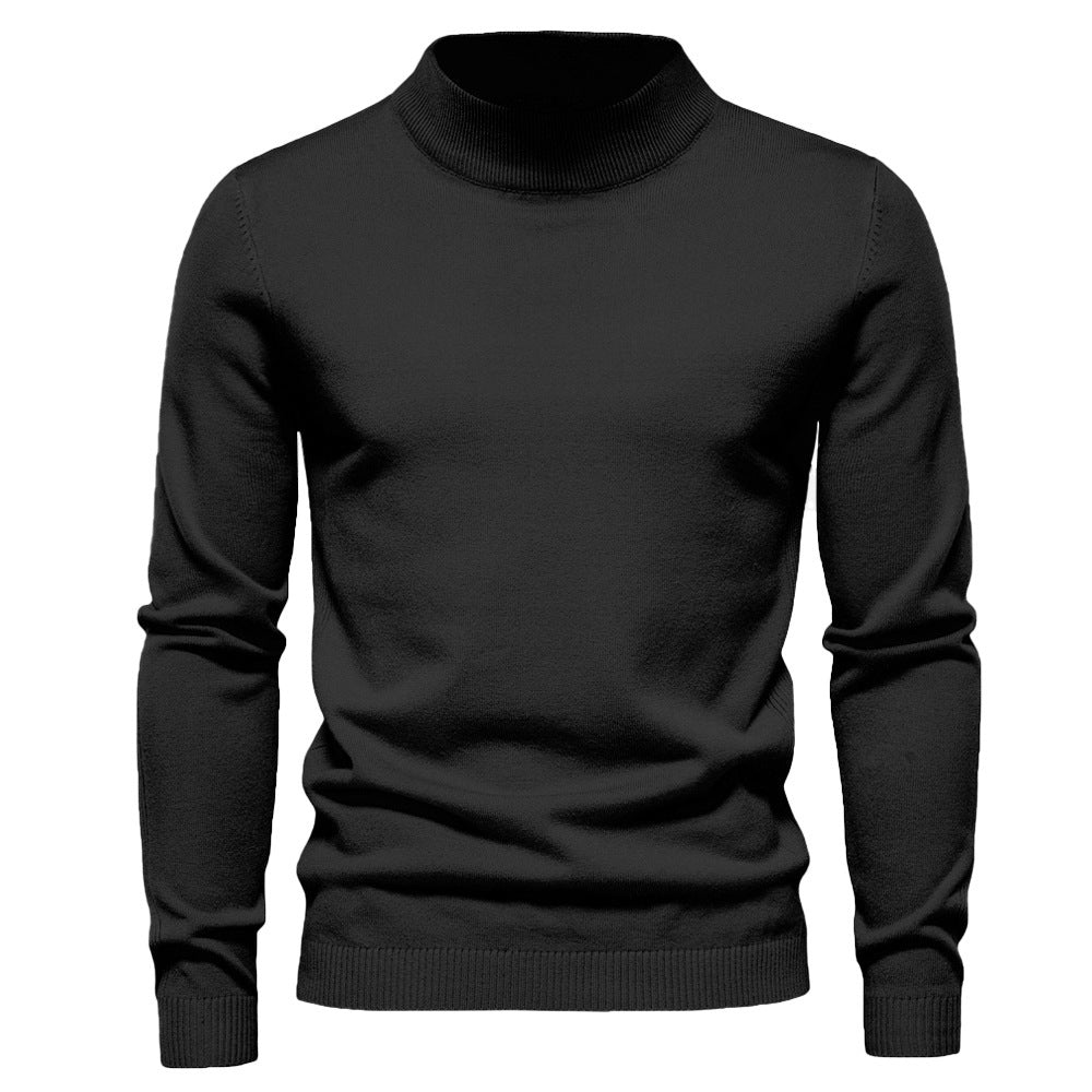 Men's Elegant Rollneck Sweater in High Quality Wool Lune London