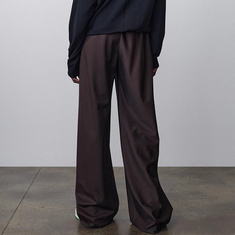 Wide high-waisted ladies' trousers in fluid material Lune London