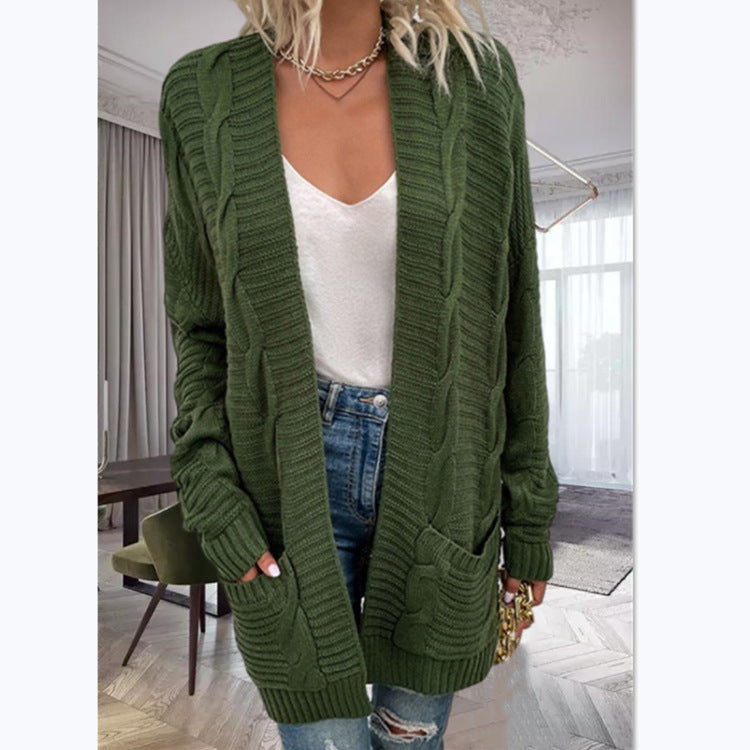 Women's knit cardigan with a structured design and large pockets Lune London